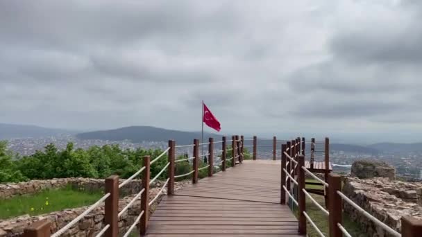 Istanbul Τουρκία 2023 Istanbul Historical Defense Point Κάστρο Άινδου Θέα — Αρχείο Βίντεο