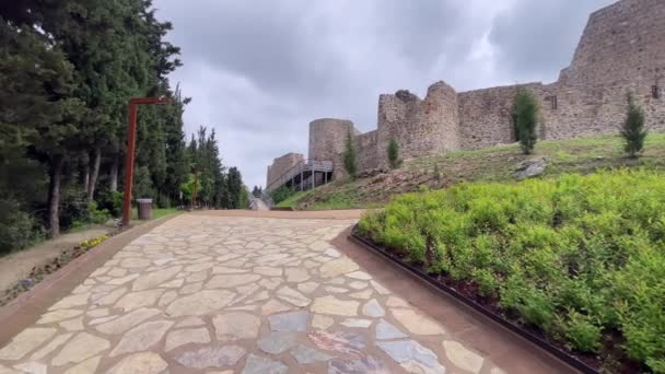 Istanbul Turkiet Maj 2023 Istanbuls Historiska Försvarspunkt Aydos Slott Utsikten — Stockvideo
