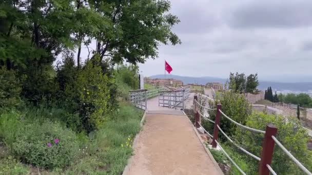Istanbul Turkey May 2023 Стамбул Historical Defense Point Aydos Castle — стокове відео