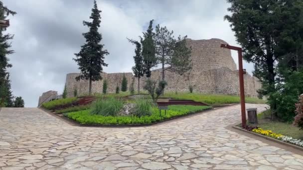 Istanbul Türkei 2023 Mai Istanbuls Historischer Verteidigungspunkt Die Burg Aydos — Stockvideo