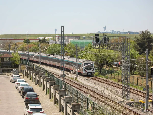 Stanbul Önemli Demiryolu Şebekelerinden Biri Olan Atakoy Stanbul Türkiye Nisan — Stok fotoğraf