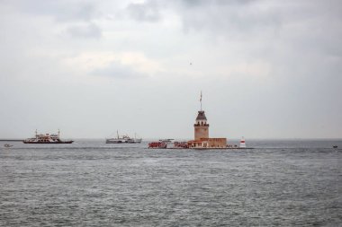 19 Mayıs 2023 İstanbul Boğazı 'ndaki Bakire Kulesi, restorasyondan sonra Türkiye, İstanbul
