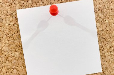 Mantar mantara raptiyeyle tutturulmuş beyaz kağıt.