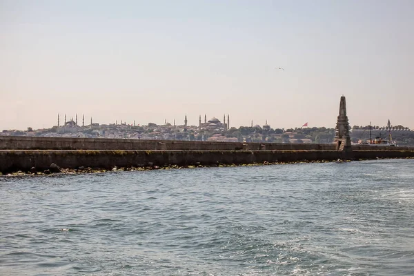 stock image Bosporus,istanbul,Turkey.June 28,2023.The Enchanting Beauty of Istanbul's Bosphorus.Bosphorus Views from city lines ferry for traveler and tourists in summer season.