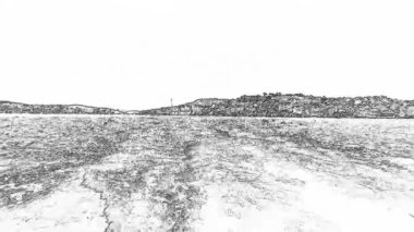 İstanbul Boğazı 'nın Büyüleyici Güzelliği. Yaz mevsiminde gezginlere ve turistlere yönelik feribottan İstanbul' un Boğaz Manzarası. Çizgi film etkisi.