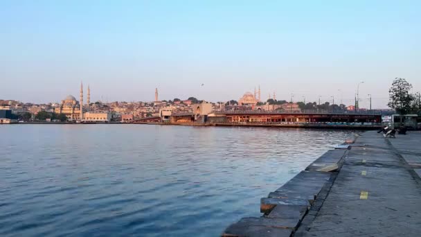 Karakoy Istanbul Turquia Julho 2023 Dream City Istambul Margens Distrito — Vídeo de Stock