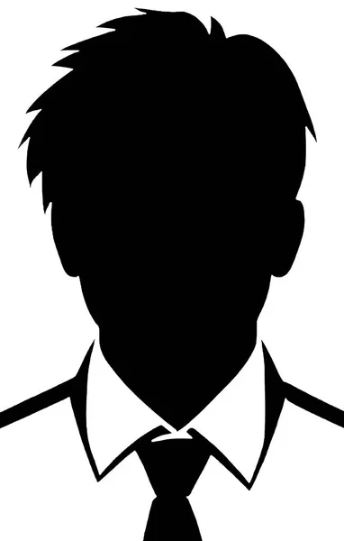 Businessman Silhouette White Background Vector Art Illustration — Stock Vector