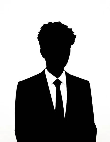 Geschäftsmann Silhouette Auf Weißem Hintergrund Vektor Art Illustration — Stockvektor