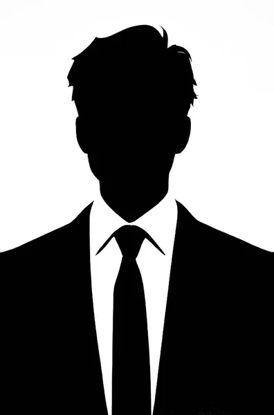 Silhouette Homme Affaires Sur Fond Blanc Illustration Art Vectoriel — Image vectorielle