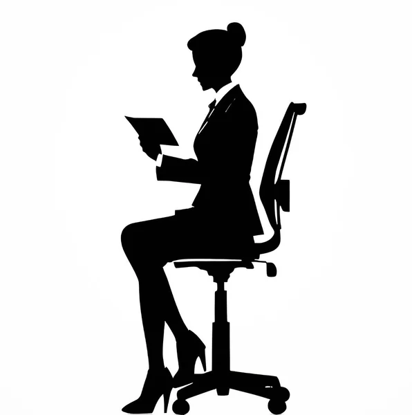 Rosnąca Siła Kobiet Świecie Biznesu Sylwetka Bizneswoman — Wektor stockowy