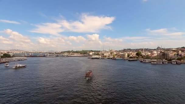 Halic Istanbul Turkije Augustus 2023 Betoverende Uitzichten Istanbul Vanaf Golden — Stockvideo