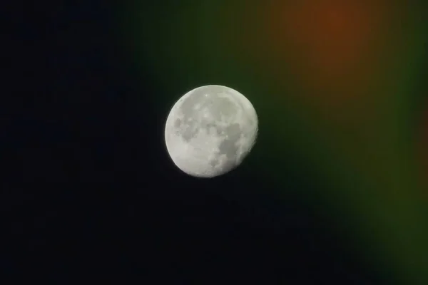 Luna Primeros Planos Mostrando Los Detalles Superficie Lunar Por Noche — Foto de Stock