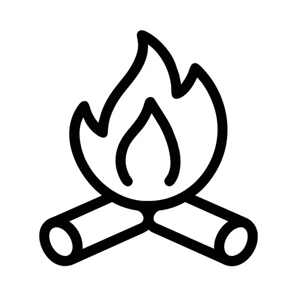 Ikona Bonfire Vector Nakreśl Napis Bonfire Ilustracja Odizolowanego Symbolu Konturu — Wektor stockowy
