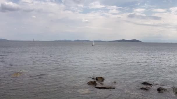 Φενέρμπαχτσε Ιστανμπούλ Τουρκία 2023 Θέα Στη Θάλασσα Του Μαρμαρά Από — Αρχείο Βίντεο