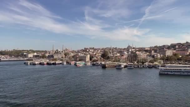 Halic Istanbul Turquia Setembro 2023 Magnífico Apreciação Panorama Combinando Belezas — Vídeo de Stock