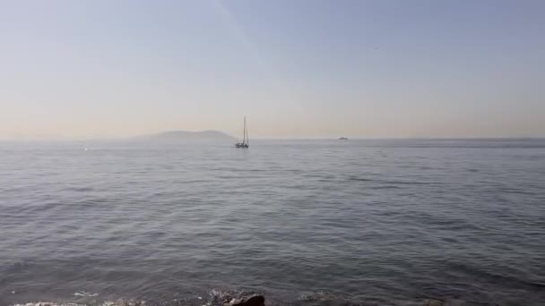 Istanbul Τουρκία Σεπτεμβρίου 2023 Μια Ομίχλη Πρωί Του Σαββάτου Στην — Αρχείο Βίντεο