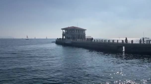 Moda Istanbul Türkei Oktober 2023 Moda Pier Spuren Der Zeit — Stockvideo