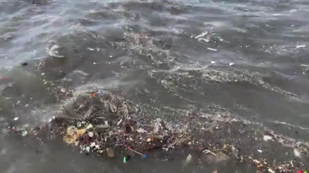 Milieuramp Zeeverontreiniging Het Groeiende Gevaar Voor Het Ecosysteem Van Onze — Stockvideo