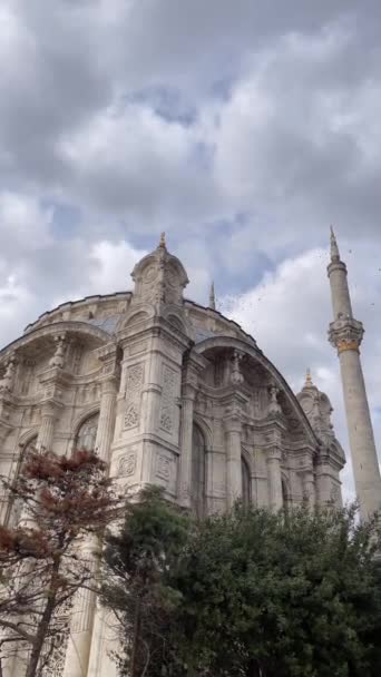 Ortakoy Istanbul Trkiye Listopadu2023 Mešita Mecidiye Nebo Mešita Ortakoy Mešita — Stock video