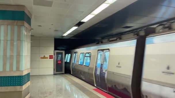 Yenikapi Stanbul Türkiye Şubat 2024 Yenikapi Istasyonu Stanbul Metrosunun Önemli — Stok video