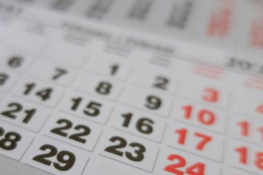 Takvim sayfasını kapat. 29 Şubat konsepti.