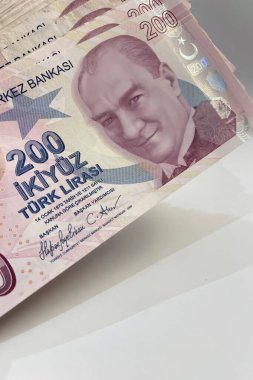 200 Türk Lirası Banknotlu Mali Planlama. Tasarruf ve Yatırım Fırsatları. 200 Türk Lira Banknotlu Mali Strateji. Paranızı Tasarruf, Yatırım ve Yatırım Yöntemleri.