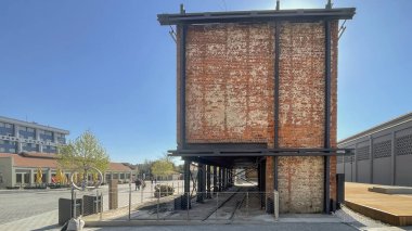 Türkiye 'nin İstanbul kentinde kömür gazı üreten bir gaz fabrikası olan Kadıykoy, istanbul, Türkiye. Bugün 10,2024.Hasanpasa Gazhanesi olarak biliniyor. 1892 'de inşa edilen bina 2021' de bir sanat, kültür ve teknoloji müzesi haline getirildi..