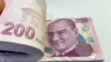 200 lira banknot. Türkiye 'nin para biriminin zarafeti