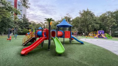 Atakoy, istanbul, Türkiye. 6 Haziran 2024.Çocuk parkı Atakoy ilçesine bağlı Bakırköy Belediyesi tarafından inşa edildi..