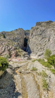 Harmankaya Canyon, Bilecik, Turkey. Harmankaya Canyon located in Harmankaya Nature Park. The flow of water, which decreases in summer, and the magnificent nature view.  clipart