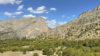 Harmankaya Canyon, Bilecik, Turkey. Harmankaya Canyon is located in Harmankaya Nature Park. Magnificent natural scenery, hills and rocks in which the canyon is located. clipart