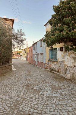 Ayvalik, Turkey.December 10,2024.One of the most important tourism centers of Turkey, on the Aegean Sea coast.Authentic Ayvalik.The cultural richness and touristic attraction of Ayvalik.Ayvalik's historical  houses,narrow streets, local lifestyle. clipart