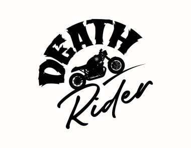 Death Rider tişört tasarımı, motosiklet tişörtü tasarımı.