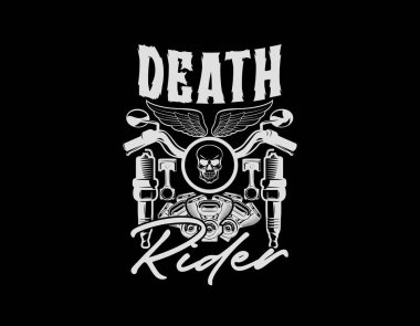 Death Rider Kalın Motosiklet Tişörtü Tasarımı