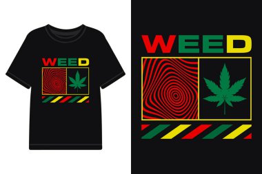 konsept vektör çizimleri marihuana yaprağı, ot t-shirt tasarımı, esrar t-shirt tasarımı