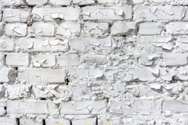 Eski beyaz tuğla ve taş duvar görüntüsü. Arkaplan kullanımı için doku