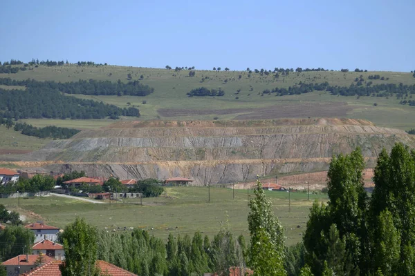 Tagebau Kohlebergwerk Oberflächenbergbau — Stockfoto