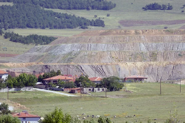 Odkrywka Kopalnia Węgla Górnictwo Odkrywkowe — Zdjęcie stockowe