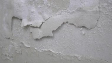 Duvar nemli ve alçı ve boya soyulmaya başlıyor. Küflü duvardaki boya soyulmaya başladı..