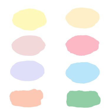 Renkli fırça darbesi koleksiyonunu ayarla