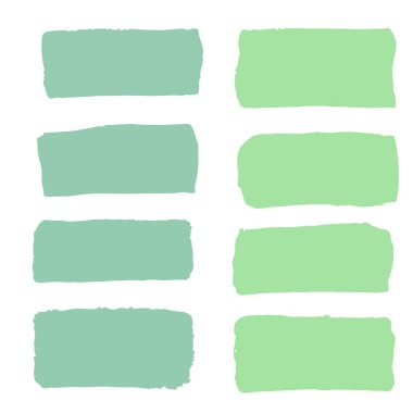 yeşil fırça darbesi koleksiyonunu ayarla