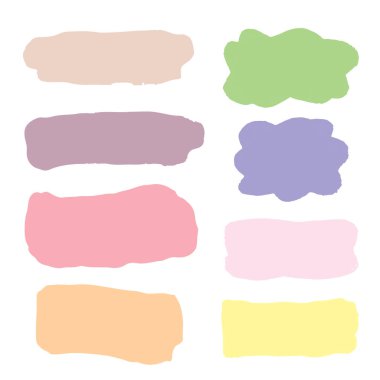 Renkli fırça darbesi koleksiyonunu ayarla