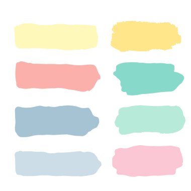 Renkli fırça darbesi koleksiyonunu ayarla