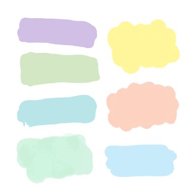 Renkli fırça darbesi koleksiyonunu ayarla