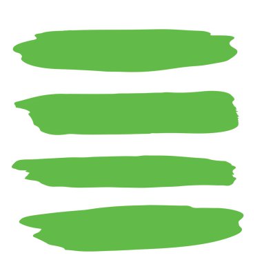 Yeşil fırça darbesi koleksiyonunu ayarla