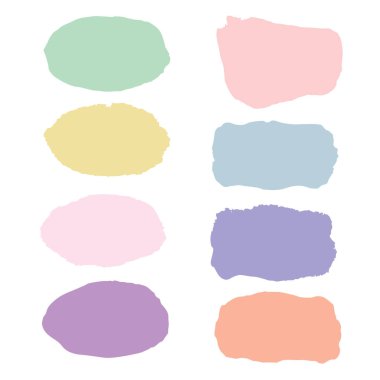 Renkli fırça darbesi koleksiyonunu ayarla