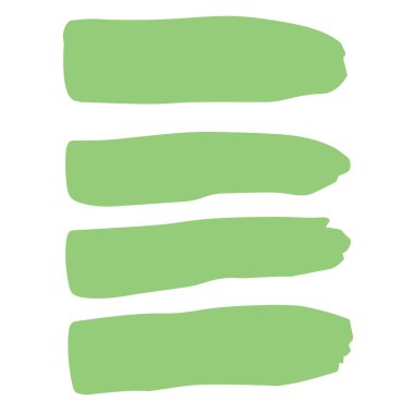 Yeşil fırça darbesi koleksiyonunu ayarla