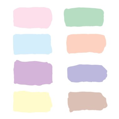 Renkli fırça darbesi koleksiyonunu ayarla