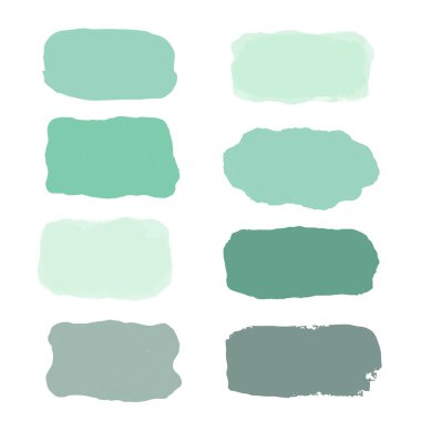 Yeşil fırça darbesi koleksiyonunu ayarla