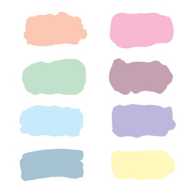 Renkli fırça darbesi koleksiyonunu ayarla